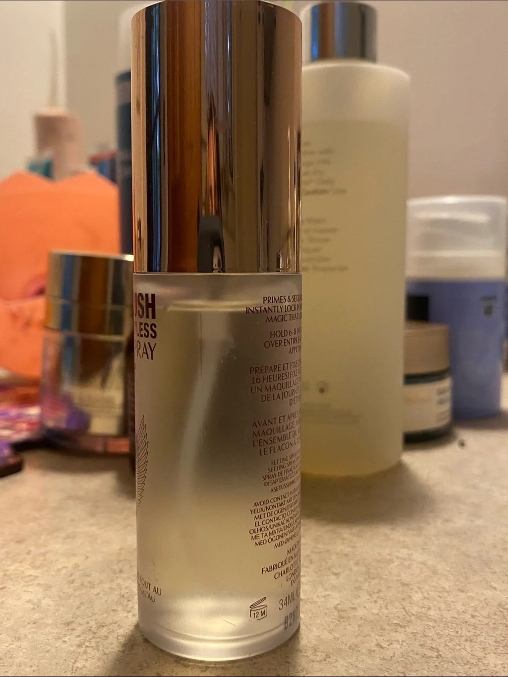 Charlotte Tilbury Airbrush Flawless Setting Spray — 90% full